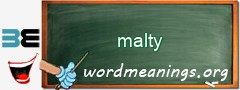 WordMeaning blackboard for malty